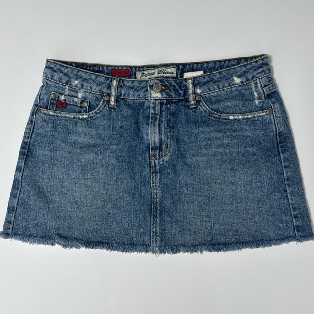 Y2K Vintage Paris Blues Denim Mini Skirt